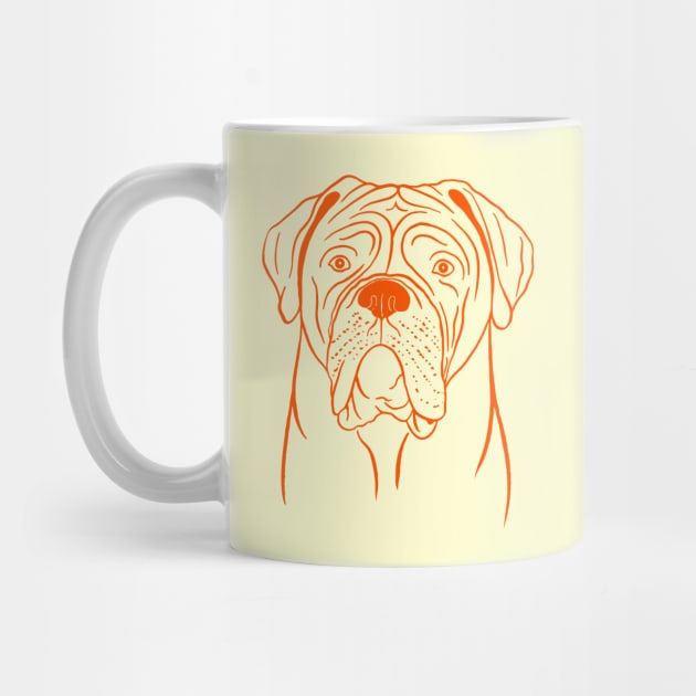 Dogue de Bordeaux (Beige and Orange) by illucalliart